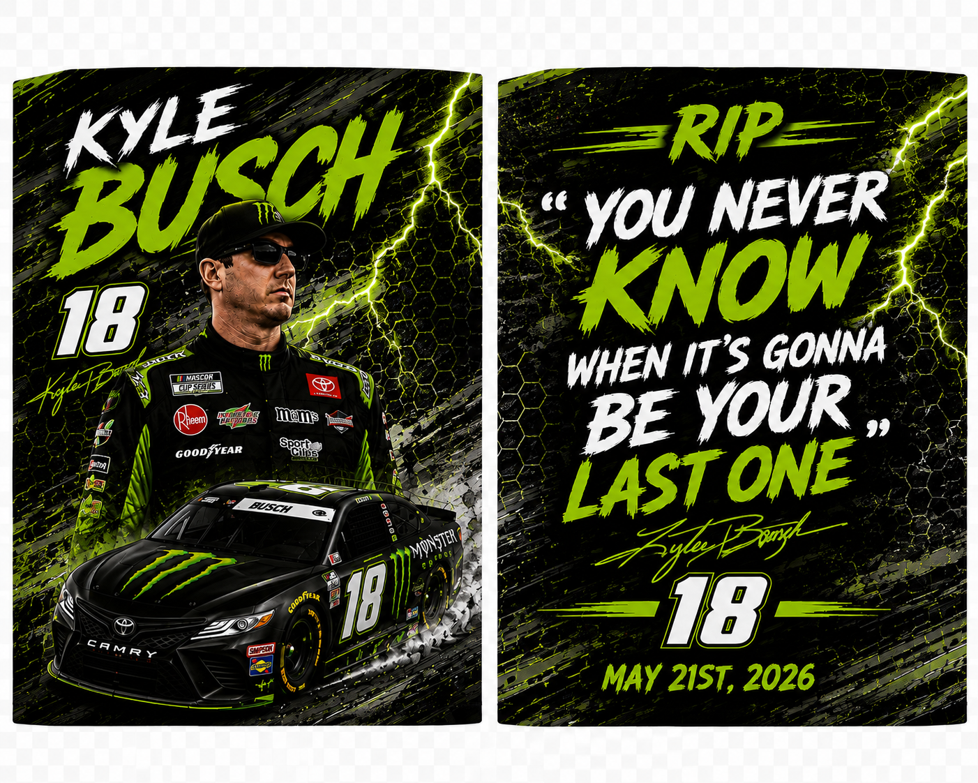 Kyle Busch “You Never Know” Memorial Racing Shirt – RIP Edition
