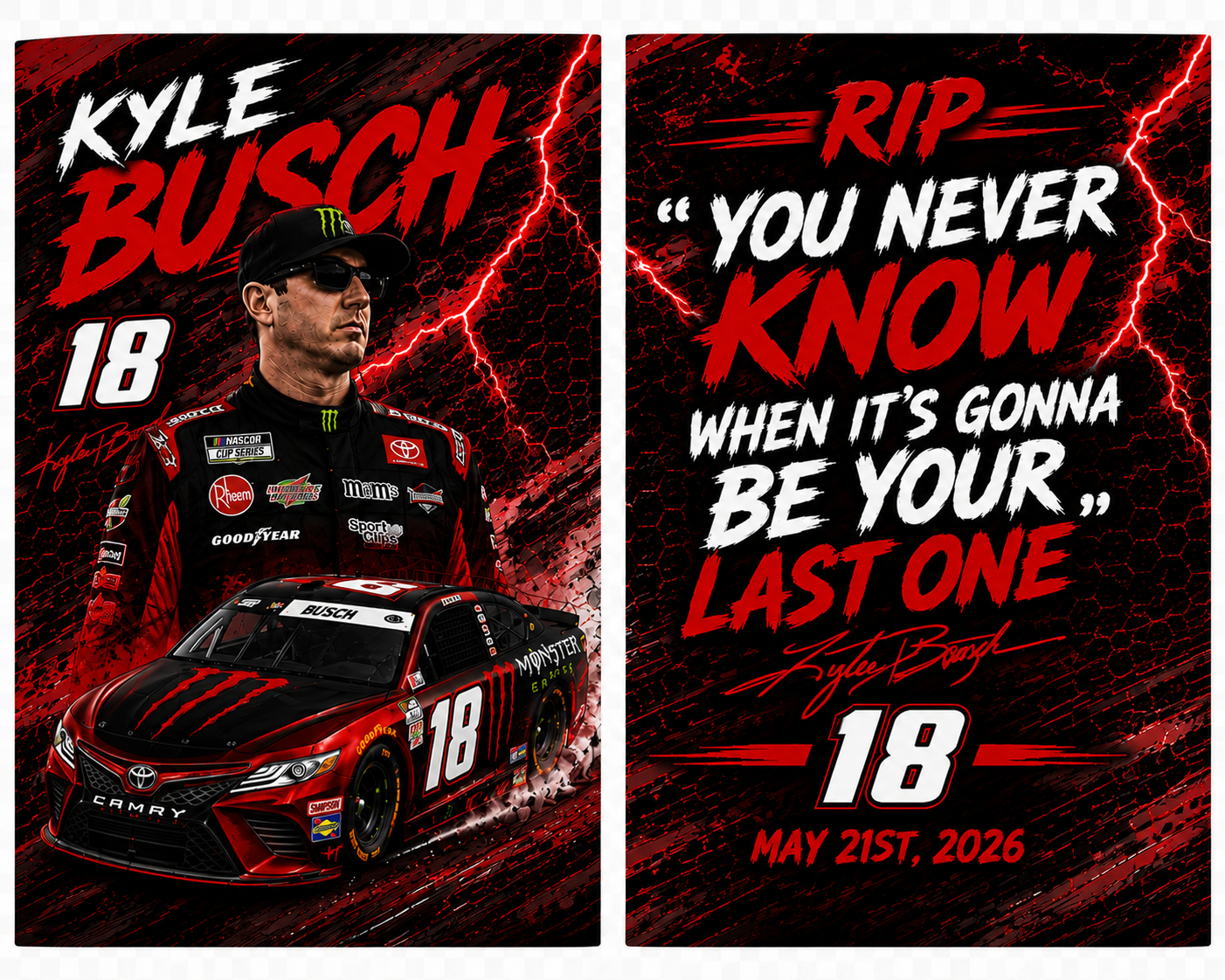 Kyle Busch “You Never Know” Memorial Racing Shirt – RIP Edition