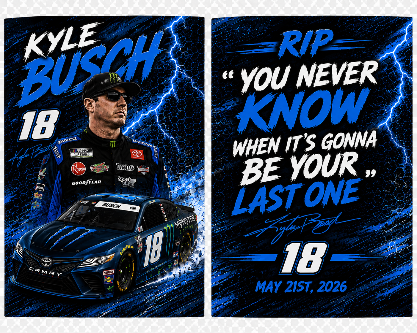 Kyle Busch “You Never Know” Memorial Racing Shirt – RIP Edition
