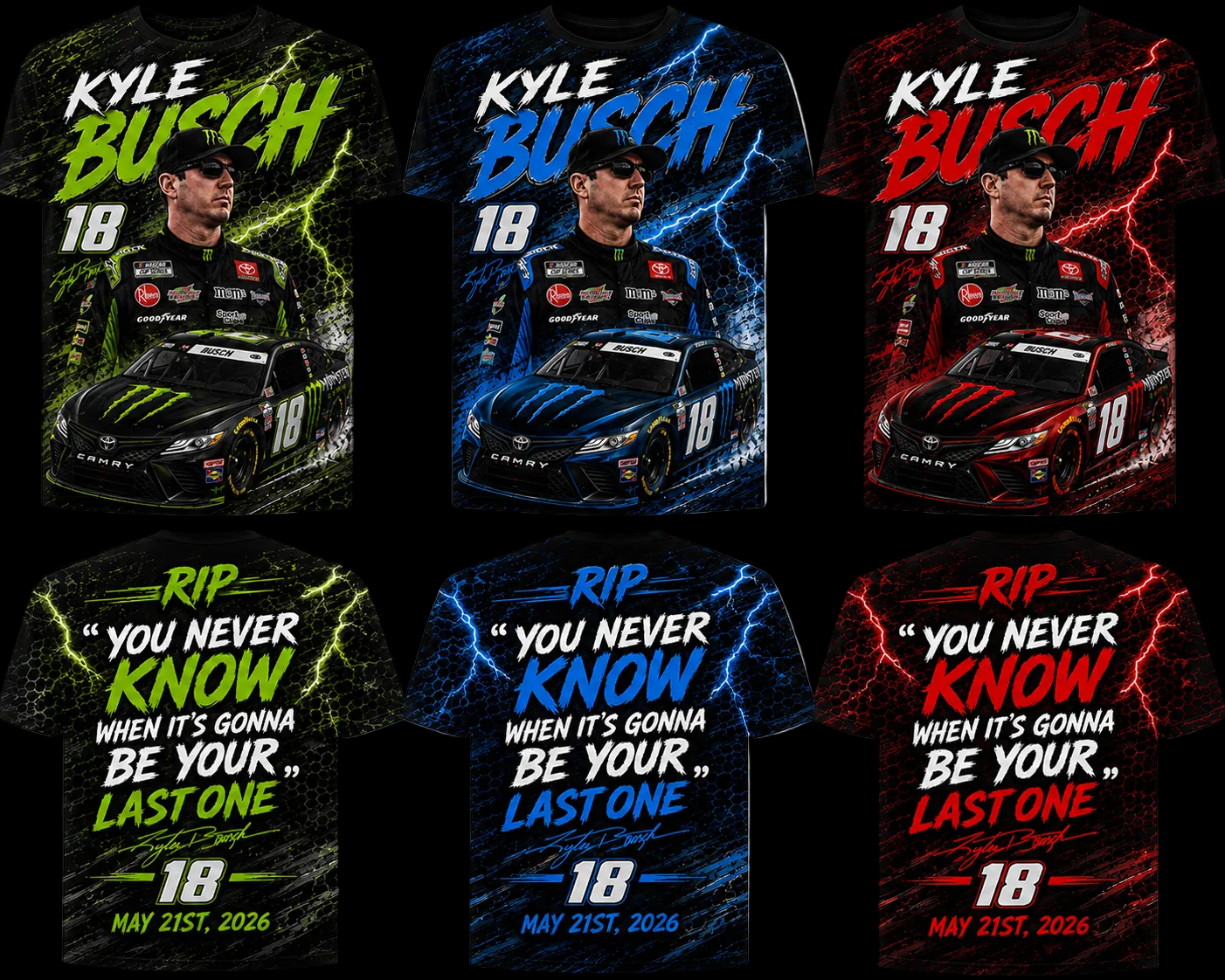 Kyle Busch “You Never Know” Memorial Racing Shirt – RIP Edition